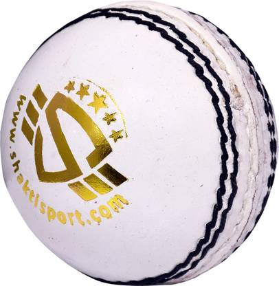 शक्ति स्पोर्ट्स इंडस्ट्रीज़ Club White Leather Cricket Ball क्रिकेट लेदर बॉल