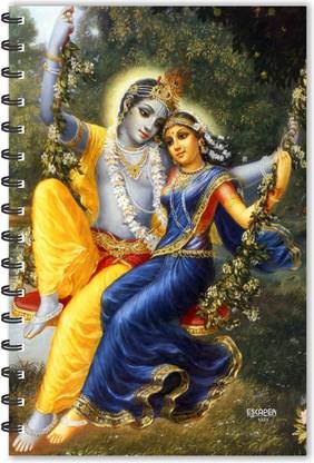 ESCAPER Radha Krishna Jhula Diary (Ruled - A5 Size - x ), Radha Krishna Diary, Devotional Diary A5 Diary Ruled 160 Pages