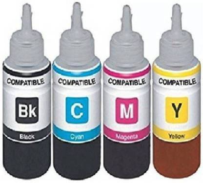 JSM Refill Ink For Use In Canon Pixma E470 All-In-One Printer ink Cyan, Magenta, Yellow & Black - 100 ML Each Bottle Multi Color Ink Cartridge इंक कार्ट्रिज