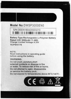 NYHBA SELLING POINT Mobile Battery For  Panasonic Eluga Note DWSP3000EN0