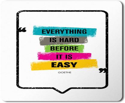 5 एस everything is hard befosd Printed Designer Premium Rubber Base Mouse pad for Laptop|Dekstop-7x8.5 Inches माउस पैड
