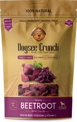 Dogsee Chew Crunch Betroot|100% Natural|Freeze Dried|Single Ingredient Vegetable Dog Treat