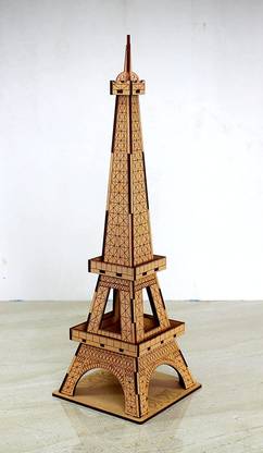 Stonkraft Wooden 3D Puzzle Eiffel Tower Construction Toy, Modeling Kit, and School Project -Easy to Assemble