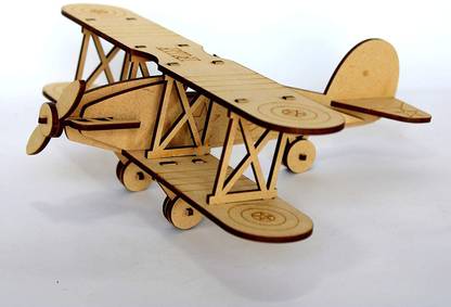 स्टॉनक्राफ्ट 3D DIY MDF Puzzle - Glider Aeroplane Retro Plane Model | Wooden Puzzle, DIY, Build Your own, Construction Toy, Modeling Kit