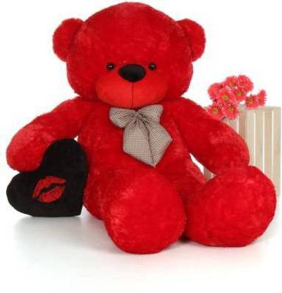 HappyChild Soft and Cute Red Color Teddy Bear Boys and Girls  - 90 cm