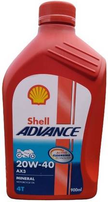 Shell ADVANCE 4T AX3 2OW-40 900ML ADVANCE 4T AX3 20W-40 Synthetic Blend Engine Oil