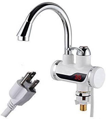 CONAVA 40 L Instant Water Geyser (Electric Hot Water Heater Faucet Kitchen Fast Heating Tap Water Faucet with LED Digital Display, Silver)