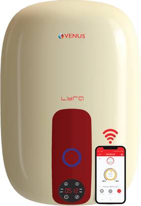 Venus 15 L Storage Water Geyser (15RW Lyra Nexus 15-Litre (Ivory/Winered),WiFi enabled, IoT , Control with Android App from anywhere, Ivory)