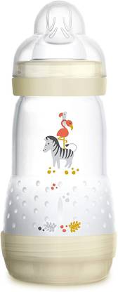 Mam Easy Start Anti-Colic Bottle, 9 oz (1-Count), Baby Essentials, Medium Flow Bottles with Silicone Nipple, Unisex Baby Bottles, White - 255 ml