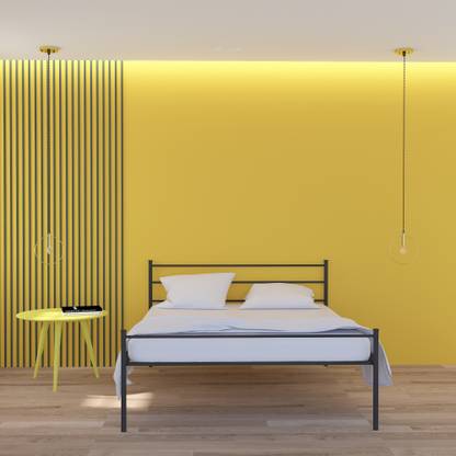 LittleBird Queen Sized Platform Metal Bed Frame with Headboard/Classic Modern Style Heavy Duty Platform Double Bed Frame/Under-Bed Storage/Sturdy/Noise-Free/Non-Slip/Easy Assembly (6 x 5 x 2.9 ft) Metal Queen Bed