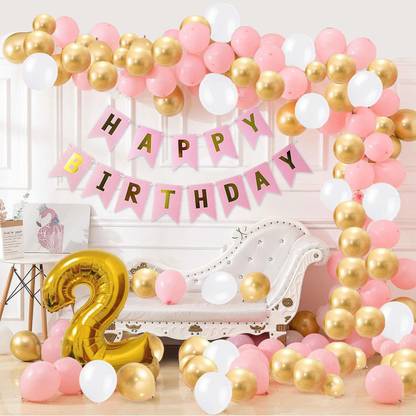 Acril Happy Birthday Pink Banner