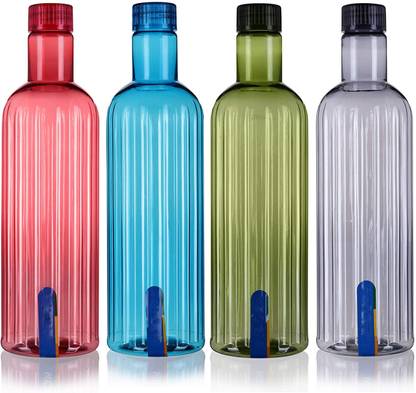 AK HUB Standard Quality Fridge Bottle Set (Blue/Red/Green/Grey) (4 Pcs Set) 1000 ml Bottle