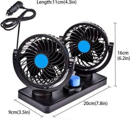 havenfort Dual Head Car Dashboard Fan_4 Car Interior Fan