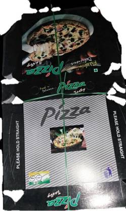 New Jaipur Agencies Pizza Box Paper Black Printed Duplex Pizza Box Pack of 50 Packaging Box