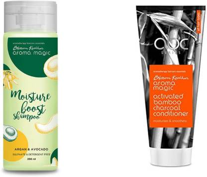 Aroma Magic moisture boost shampoo + charcoal conditioner