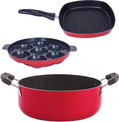NIRLON AP7_GP24.5_CS24 Non-Stick Coated Cookware Set