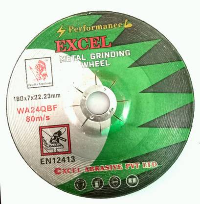 excel abrasive Metal /Steel Dc Grinding wheel 180 x 7 x 22.23 Grit WA24 qbf pack of 5 pcs hard and rough metal cutting Disc Metal Cutter
