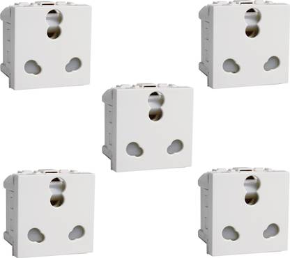 HAVELLS Coral 6/16A 3Pin Socket (Pack of 5) 16 A Three Pin Socket