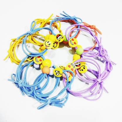 Ganapati Universal Co Emoji design Rubber Band Multicolored pack of 18 pcs Rubber Band