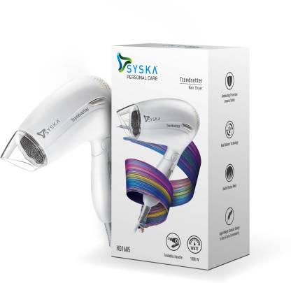 Syska HD1605 Hair Dryer  (1000 W, Soft White)