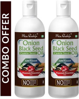 Mia Khalifa Onion Black Seed Hair Oil Preventing Hair Loss & Promoting Hair Growth Oil 150 ML + Onion Black Seed Hair Oil Preventing Hair Loss & Promoting Hair Growth Oil 200 ML Hair Oil