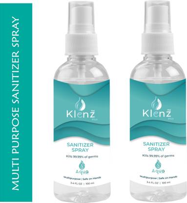 klenz Multipurpose Sanitizer Spray Aqua Sanitizer Spray Bottle + Refill