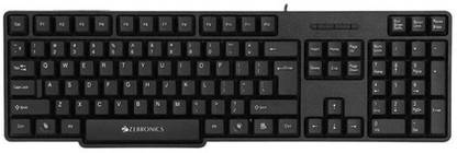 ZEBRONICS K25 Wired USB Standard Desktop Keyboard Compatible with Desktop, Laptop, Mac