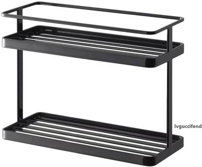 mr1 Containers Kitchen Rack Iron Double Layer Kitchen Storage Rack Holder Durable Multi-function Supporter Organizer Home Kitchen Storage Accessories