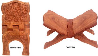 All About Wood Foldable Magazine/Book Rest/Holder for Home/Work Space/Religious Places-13 Inch Table Top Magazine Holder