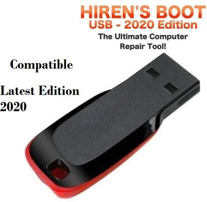 COMPATIBLE HirensBoot CD USB PE x64 bit Software Repair Tools Suite 2020 latest version 16.3 Best PC Computer Repair Recovery Windows 7, 8, 8.1 and 10 USB