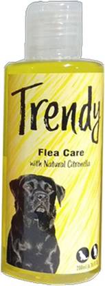 Petwell TRENDY PET SHAMPOO FLEA CARE WITH NATURAL CITRONELLA Flea and Tick ayurvedic proprietary medicine, for dogs, prevents from fleas, lice and ticks infestation, itching. Ecto-parasiticidal Each ml contains, for a quick, water less bath and a shiny and fresh coat, grooming to maintain freshness and hygiene Especially helpful in puppies up to 10 months of age Dog Shampoo