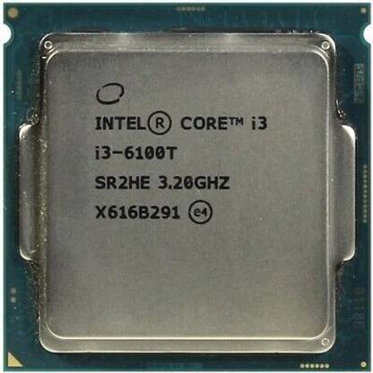 Intel CORE I3 6100T PROCESSOR ( 6TH GENERATION ) 3.2 GHz LGA 1151 Socket 2 Cores 3 MB Smart Cache Desktop Processor