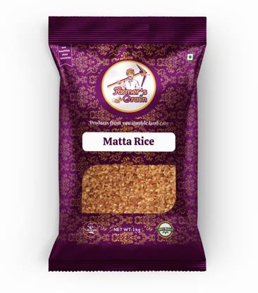 Farmers Grain Traditional Matta Rice (1 kg) Red Boiled Rice (Medium Grain, Parboiled)