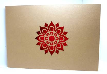 Gigil Landscape Sketching Pad /Artist Pad / Die Cut Designer Cover ( Size - A4 Landscape) 140 Gsm Natural Shade Paper Sketch Pad