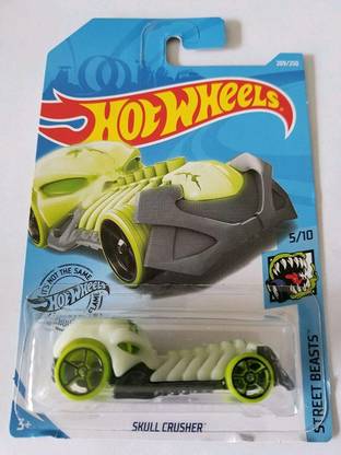 HOT WHEELS HW SKULL CRUSHER 209/250 2019, HW STREET BEASTS 5/10, COLLECTIBLE, DIE CAST CAR, TOY FOR KIDS