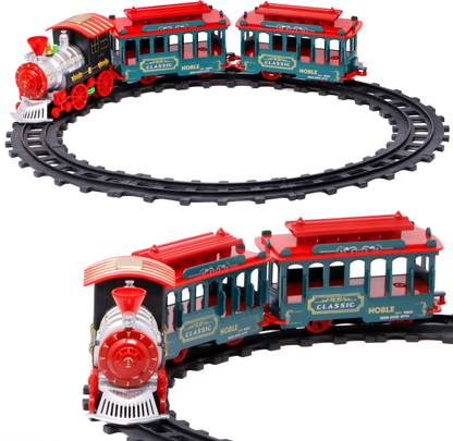 zest 4 toyz Battery Operated Classic Train Toy Set for Kids with Light & Music , Big Size Train Set for Kids | Bump and Go Musical Toy Train