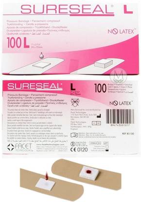 SURESEAL Pressure Bandages (Size Large) (Box of 100) Bandage Protector