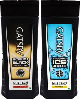 GATSBY Body Shower Gel Deep Clean 250ml with Body Shower Refresh 250ml