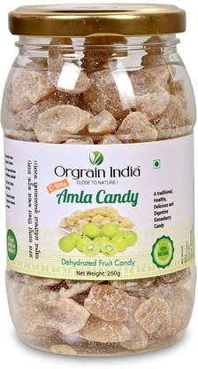 Orgrain India 100% Natural Premium Quality Amla Dehydrated Fruit Candy