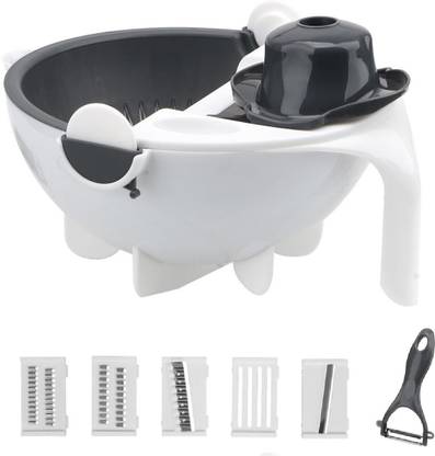 MASX New Design Multifunction Shred and Slice Machine Manual Vegetable Cutter Potato Tomato Shredder Drainage Basket Vegetable & Fruit Grater & Slicer