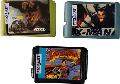 VK MART 16-Bit Tv Video Game Cassettes Like Jurassic p,x-men,superman  Gaming Accessory Kit