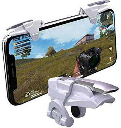 PEARIVE MYKI PUBG TRIGGER CONTROLLER NEW EDITION 2020 ULTRA PREMIUM Game controller,fire button and aim key ,L1 R1 Trigger ,Game pad Gaming Accessory Kit ,Game Trigger,Fire Shooter Controller Button Aim Key,Gaming Accessory Kit ,Gaming Accessory Kit,shooter controller button,fire and aim button pubg,game trigger for android,phones gaming accessory kit,pubg triggers red black, pubg triggers for android,pubg triggers,pubg mobile controller,pubg controller, Mobile Game Joystick Gaming Accessory Kit (White, For Android, iOS)  Gaming Accessory Kit