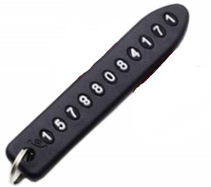 Delidge Number Plate keychain -01 Black Key Chain