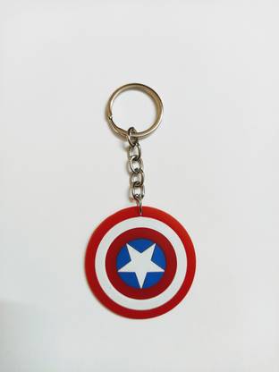 Mass creations Superhero Avengers Captain America Shield Synthetic Rubber Key Chain