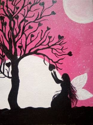 ALIVE handmade pari painting Canvas 12 inch x 9 inch Painting
