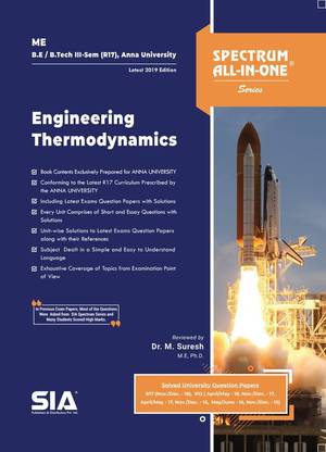 Engineering Thermodynamics, B.E/B.Tech III-Semester (R-17) (Anna University) Mechanical Engineering (ME), Latest 2019 Edition