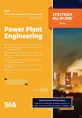Power Plant Engineering, B.E/B.Tech III-Semester (R-17) (Anna University) Electrical And Electronics Engineering (EEE), Latest 2019 Edition