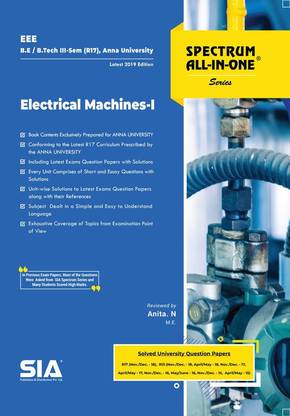 Electrical Machines-I, B.E/B.Tech III-Semester (R-17) (Anna University) Electrical And Electronics Engineering (EEE), Latest 2019 Edition