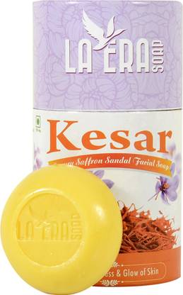 La Era Kesar Luxury Saffron sandal facial soap (Kesar goti) (4*100)