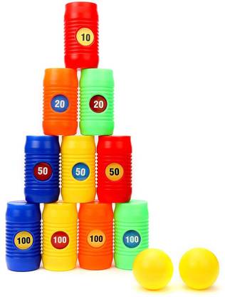 Swadhin s Pyramid Cans Game for Kids | Mind & Logical Game Sports Bowling Set